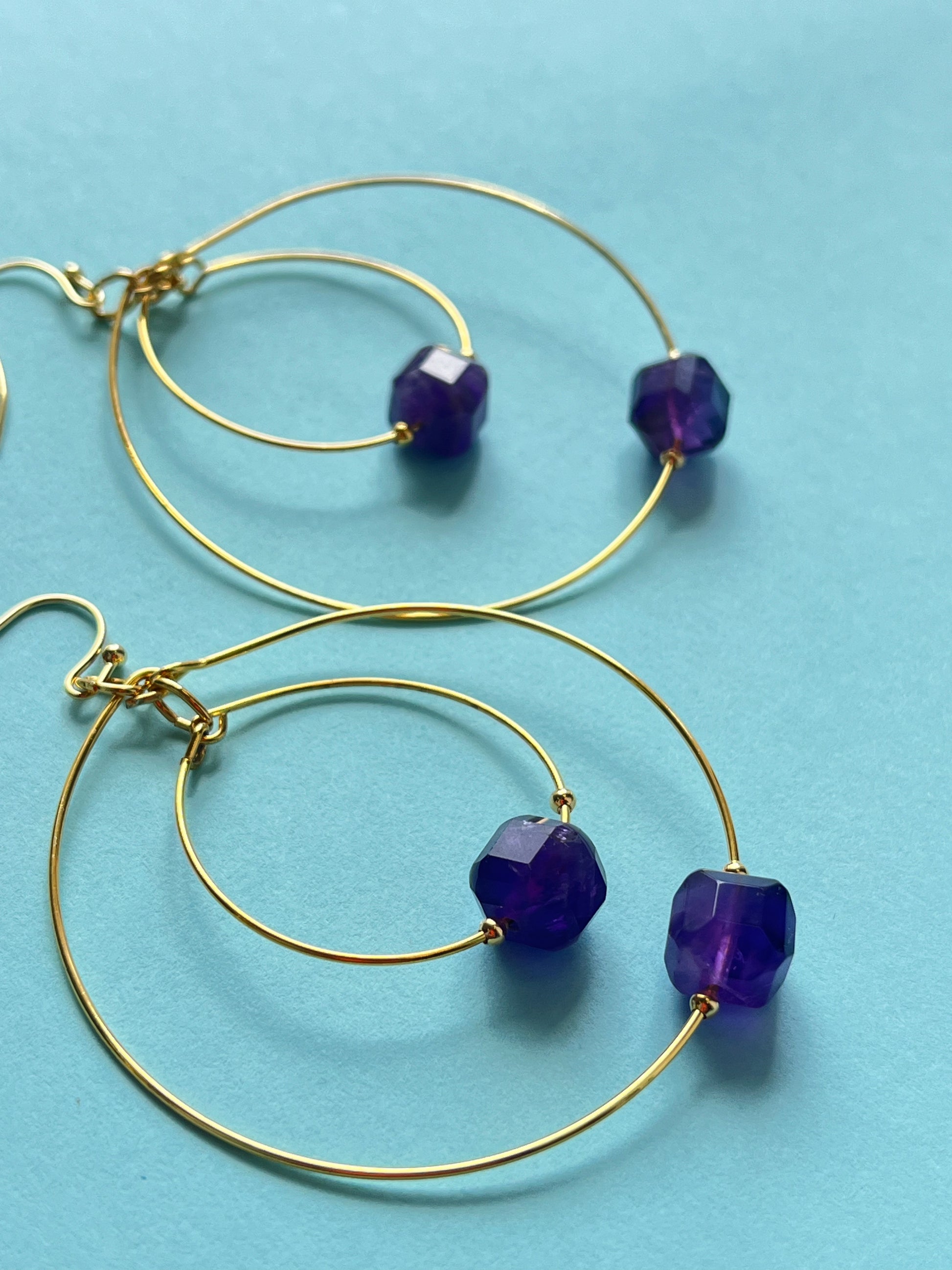 Clear Quartz Double Hoop - Kybalion Jewellery