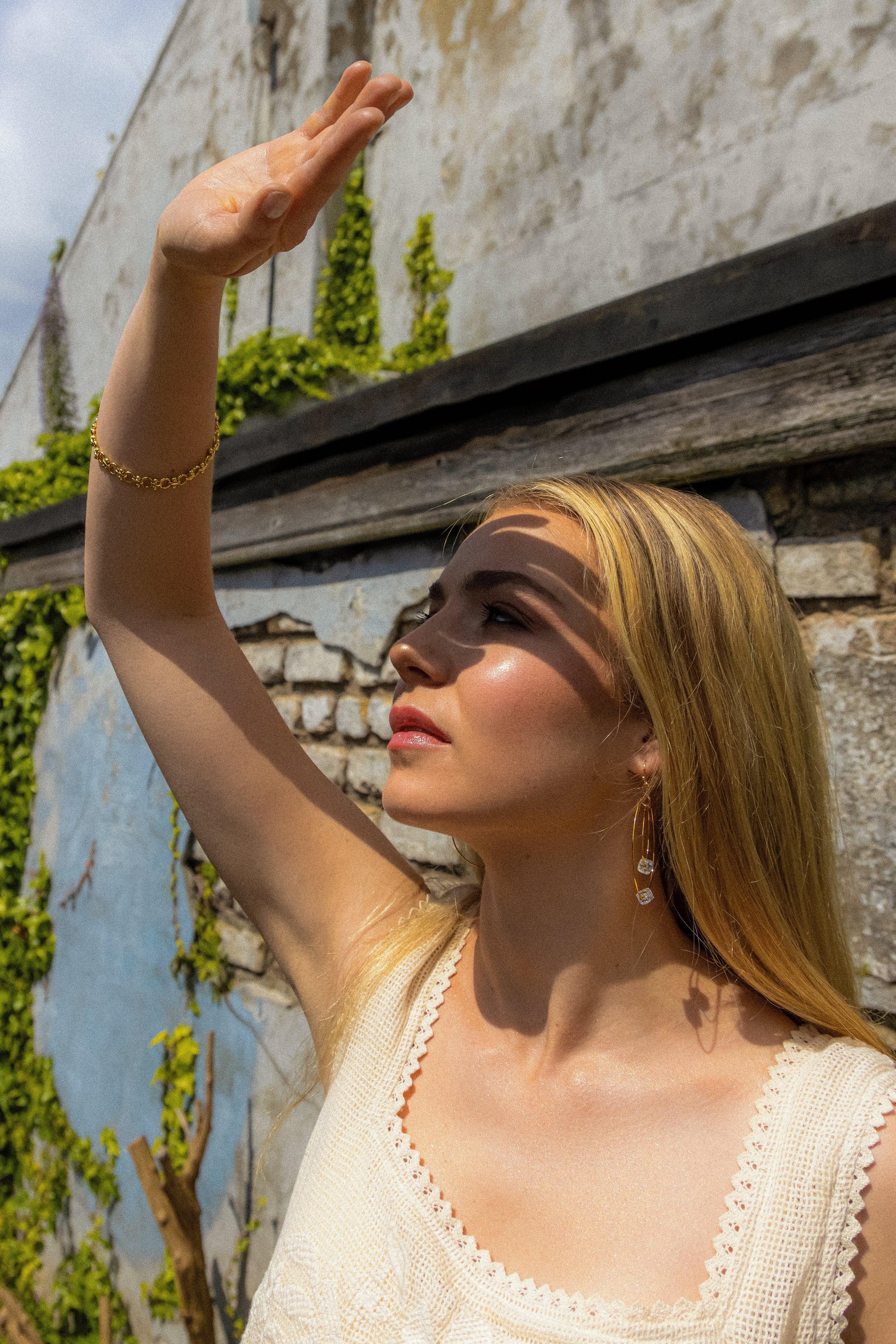 Clear Quartz Double Hoop - Kybalion Jewellery