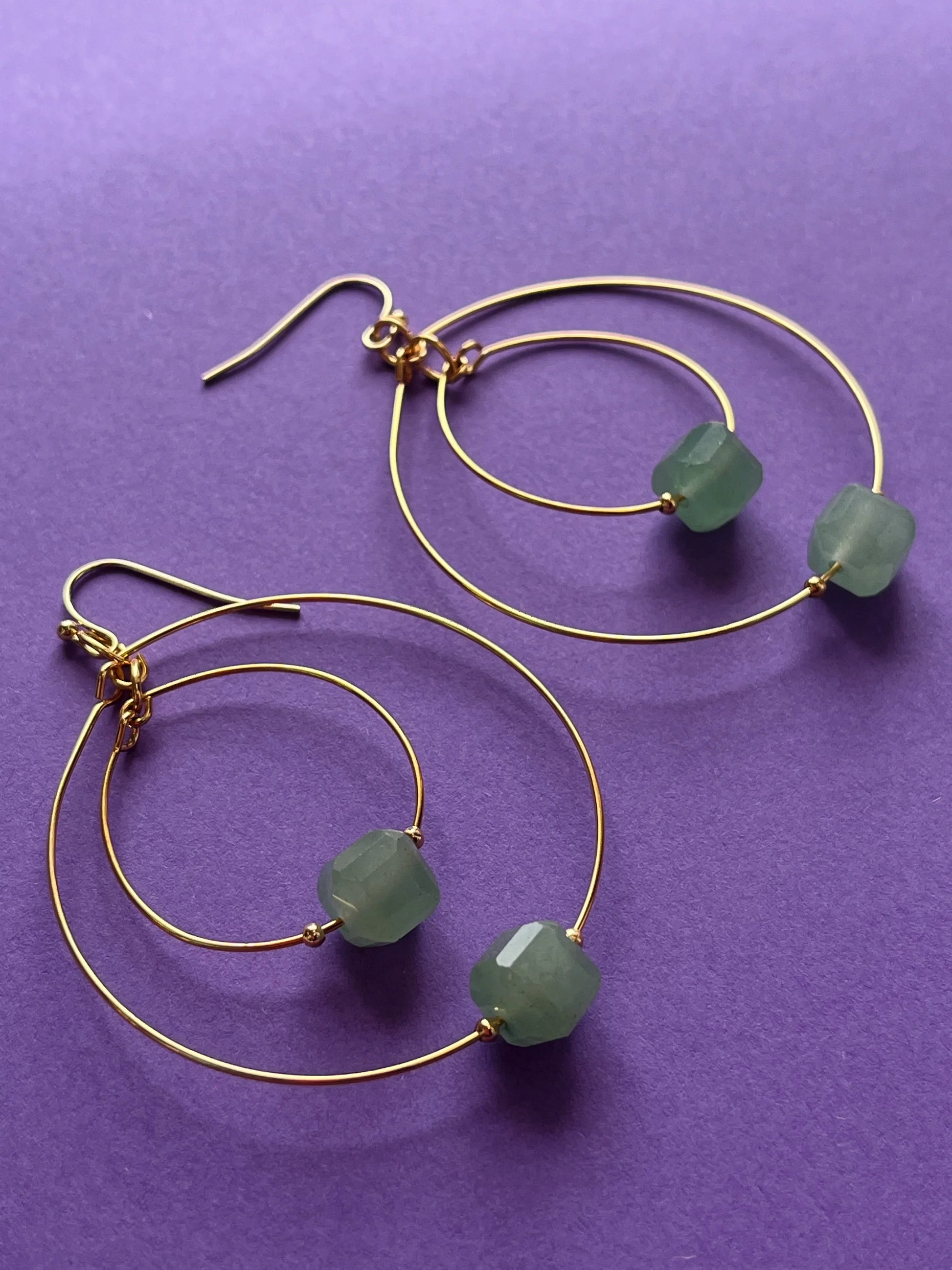 Clear Quartz Double Hoop - Kybalion Jewellery