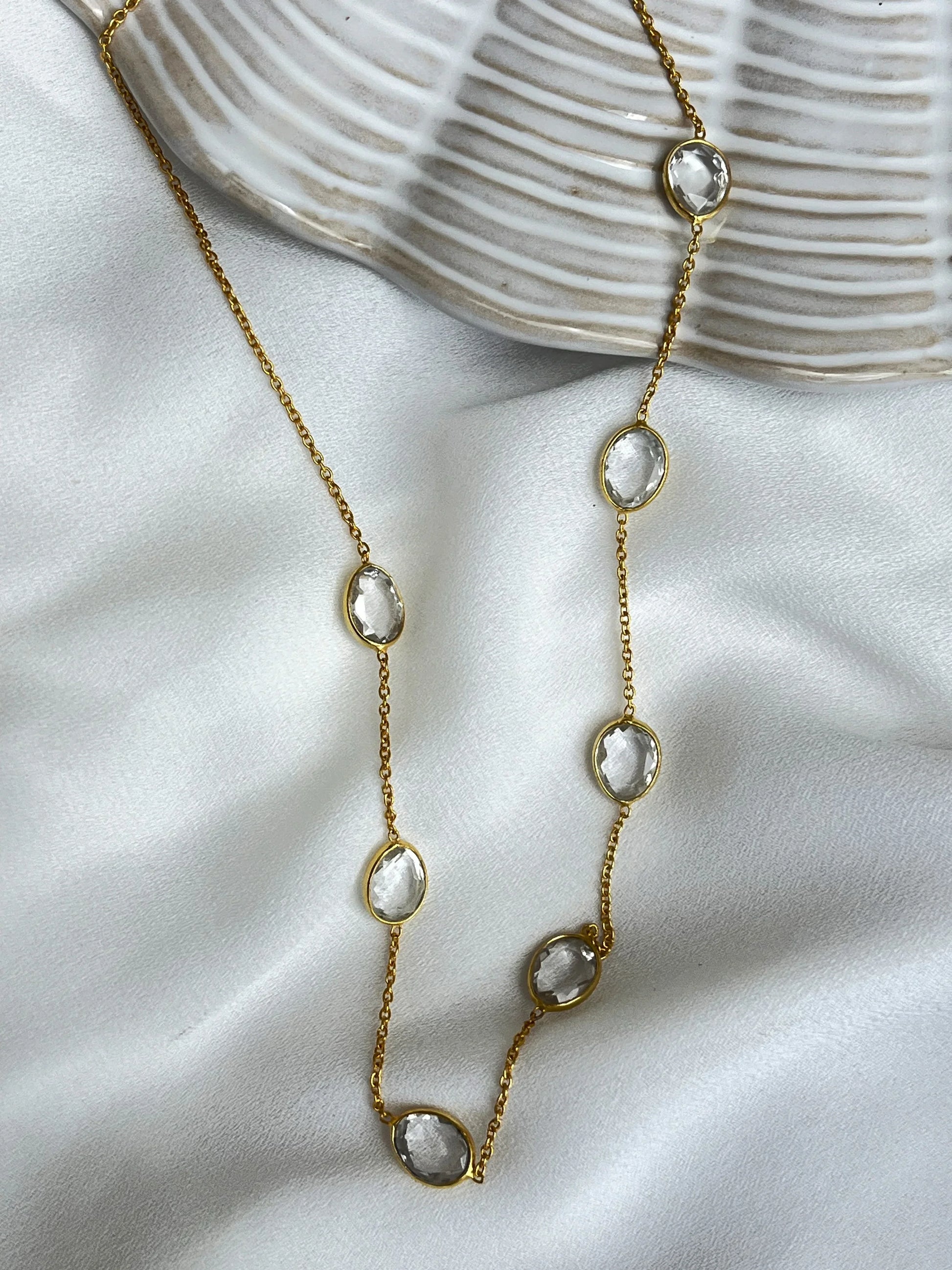 Clear quartz gemstone Necklace - Kybalion Jewellery