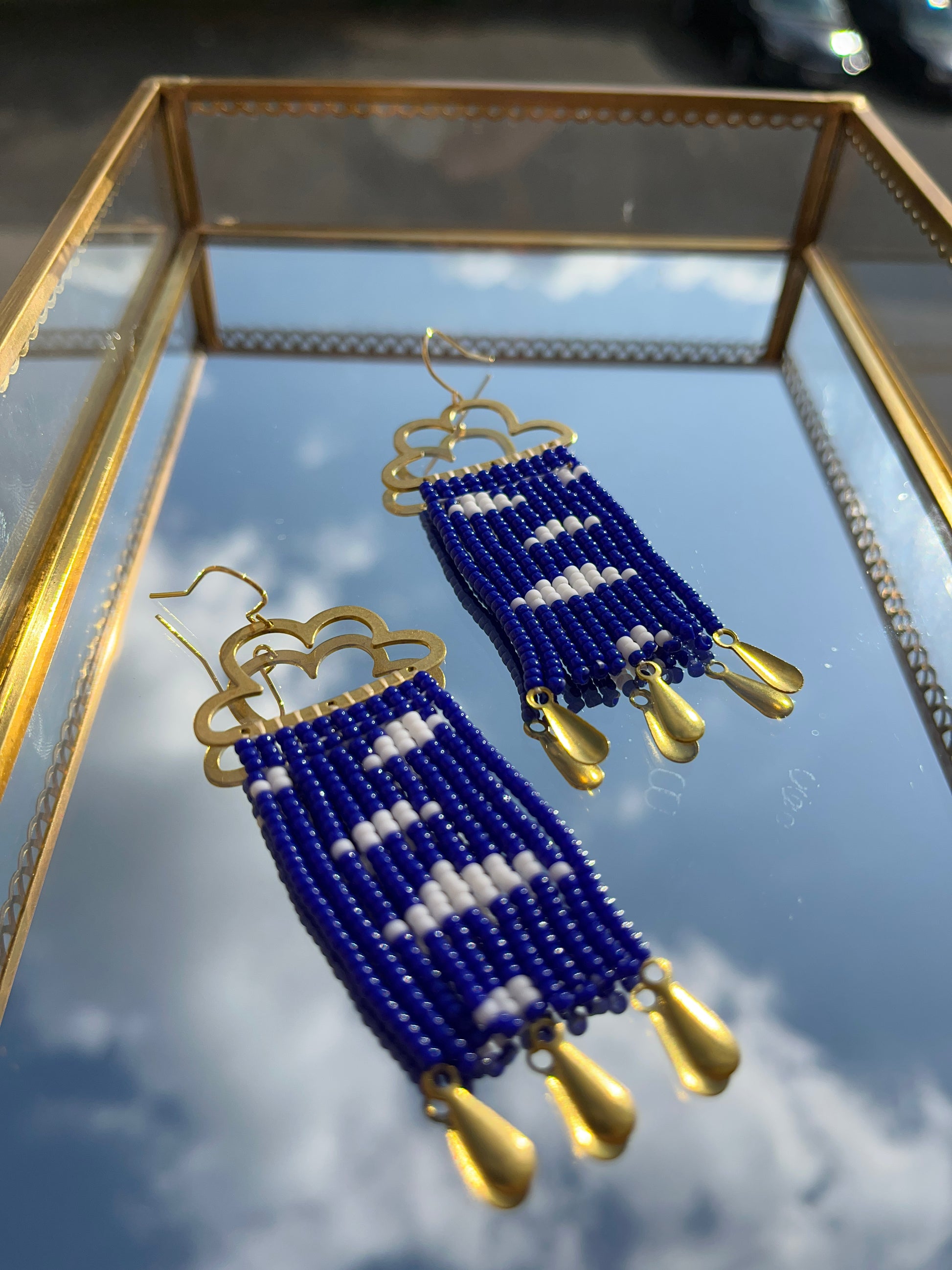 Cloud beaded Earrings - Kybalion Jewellery