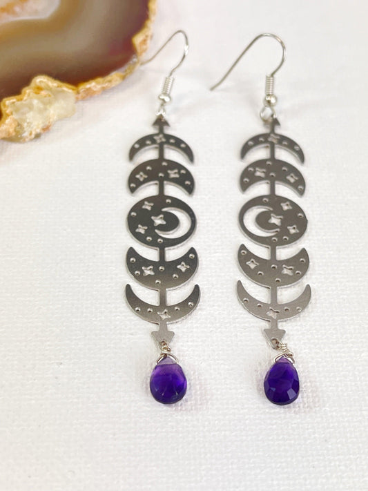 Cosmic Moon Earrings - Kybalion Jewellery