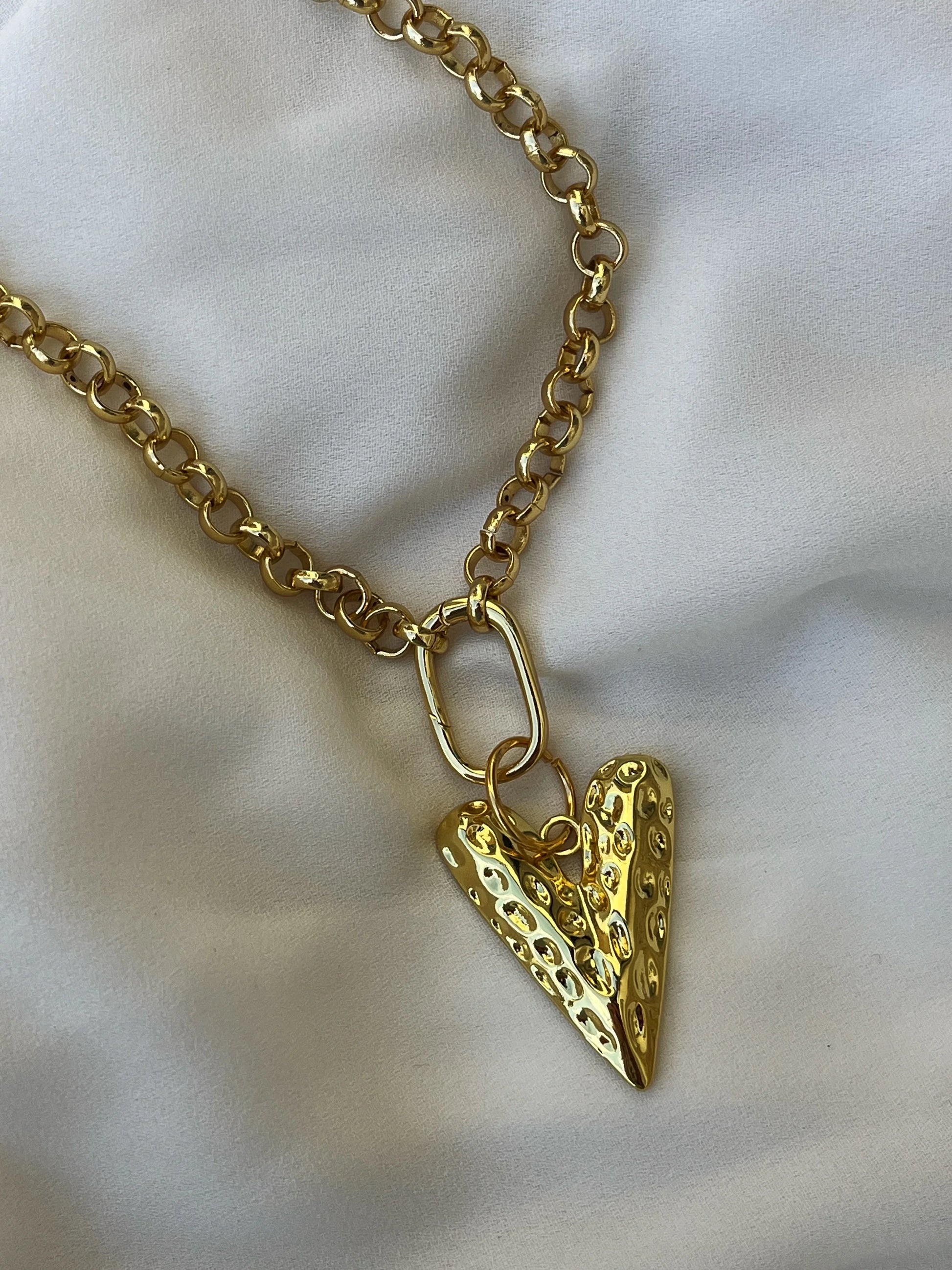 Dented Heart Necklace - Kybalion Jewellery