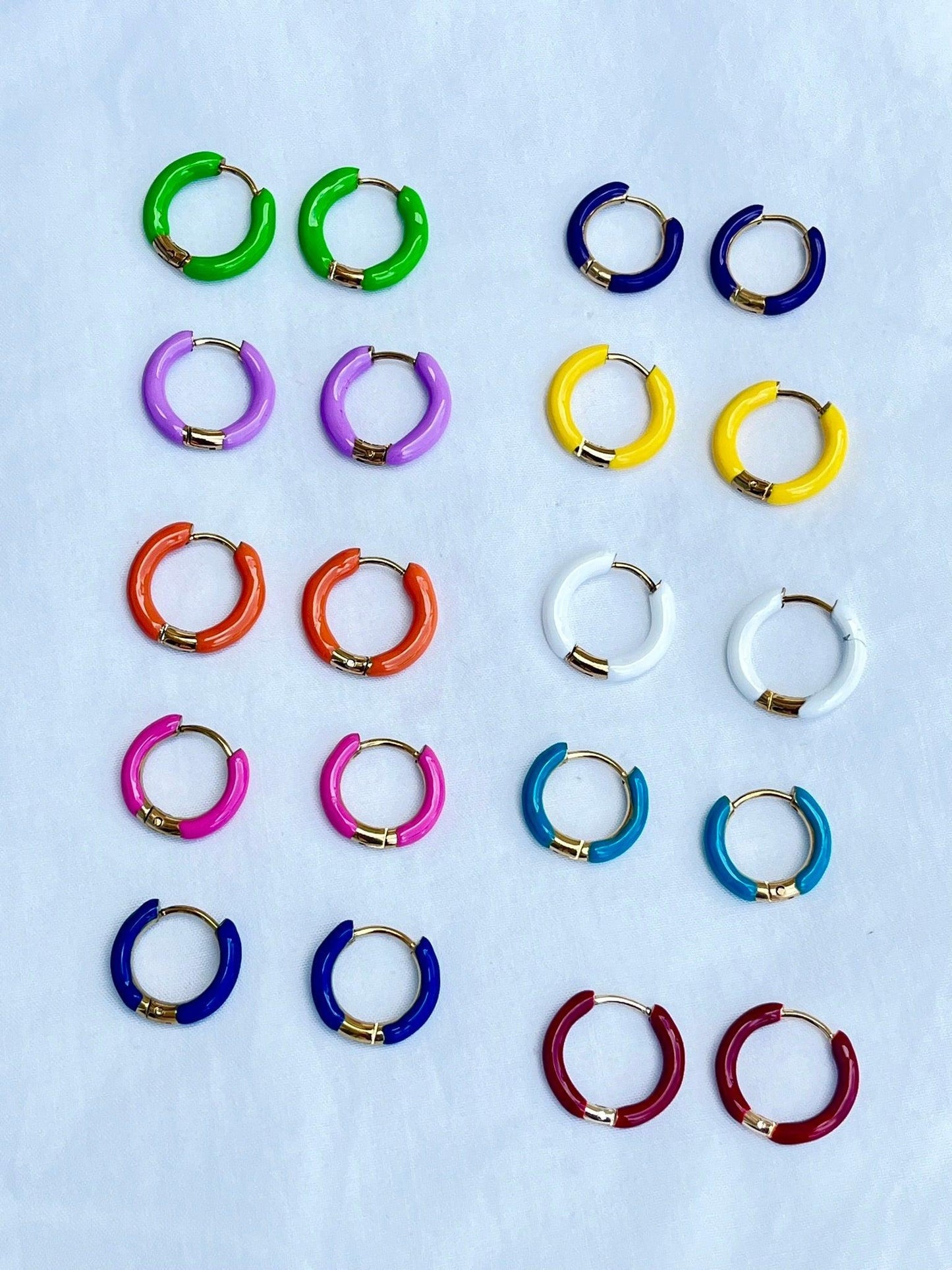 Enamel Huggies - Kybalion Jewellery