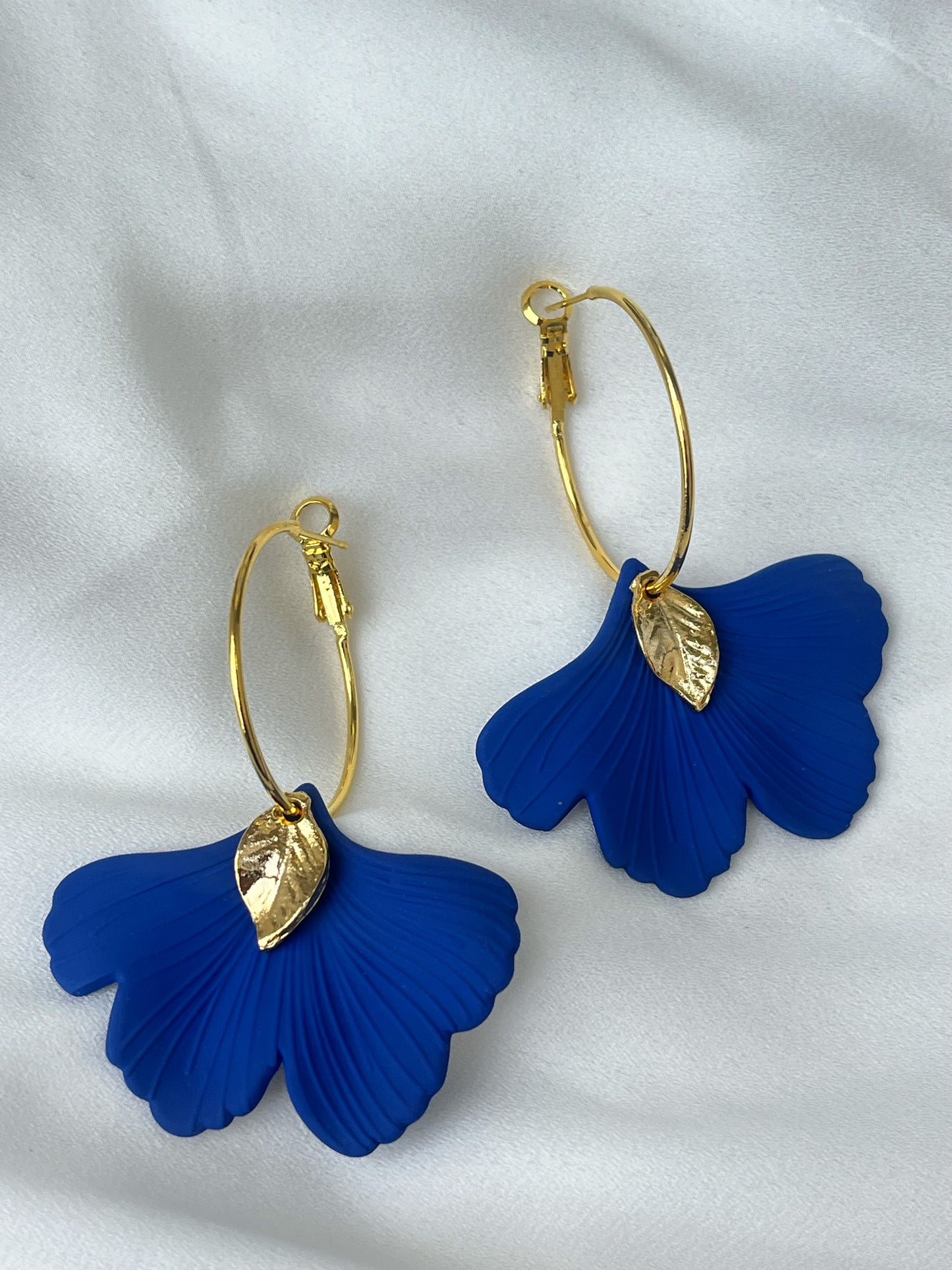 Gingko Leaf Hoops - Various Colours - Kybalion Jewellery