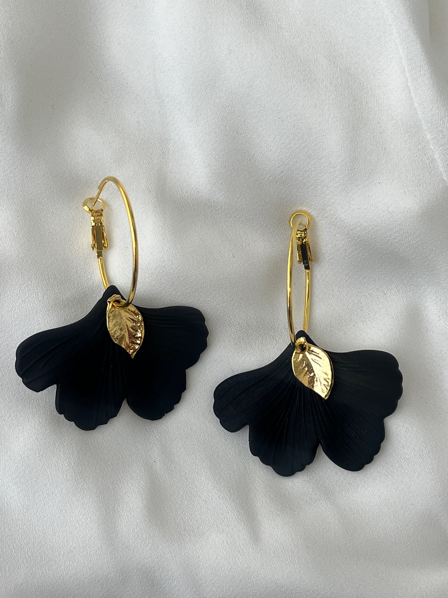 Gingko Leaf Hoops - Various Colours - Kybalion Jewellery