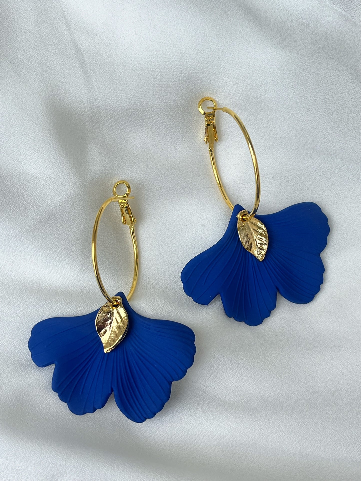 Gingko Leaf Hoops - Various Colours - Kybalion Jewellery