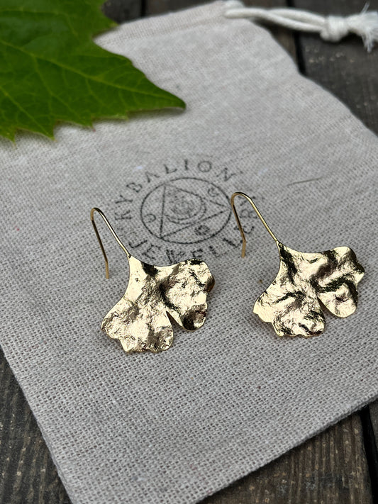 Ginkgo Leaf Earrings - Kybalion Jewellery