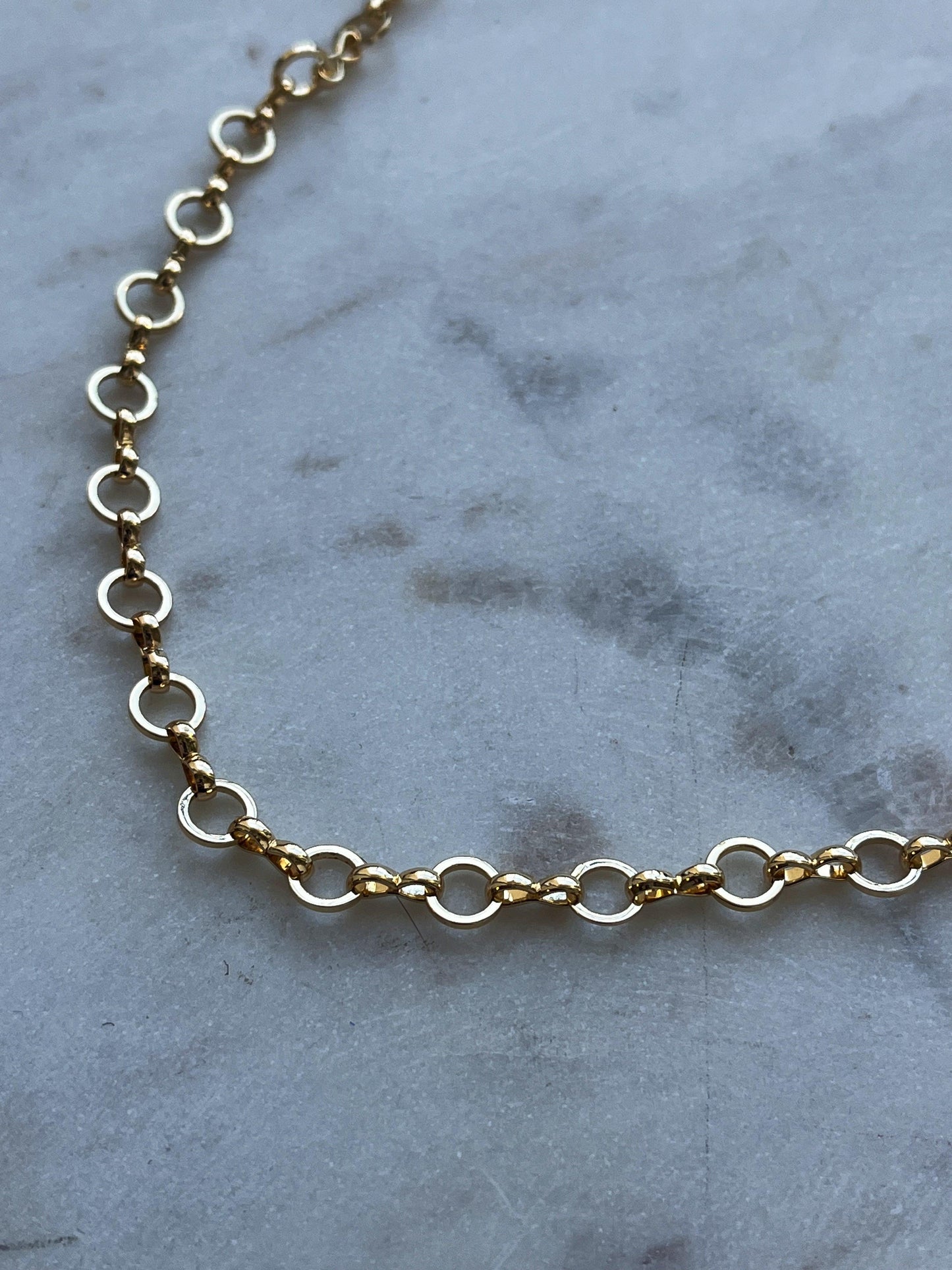 Gold Circle Link Chain - Kybalion Jewellery