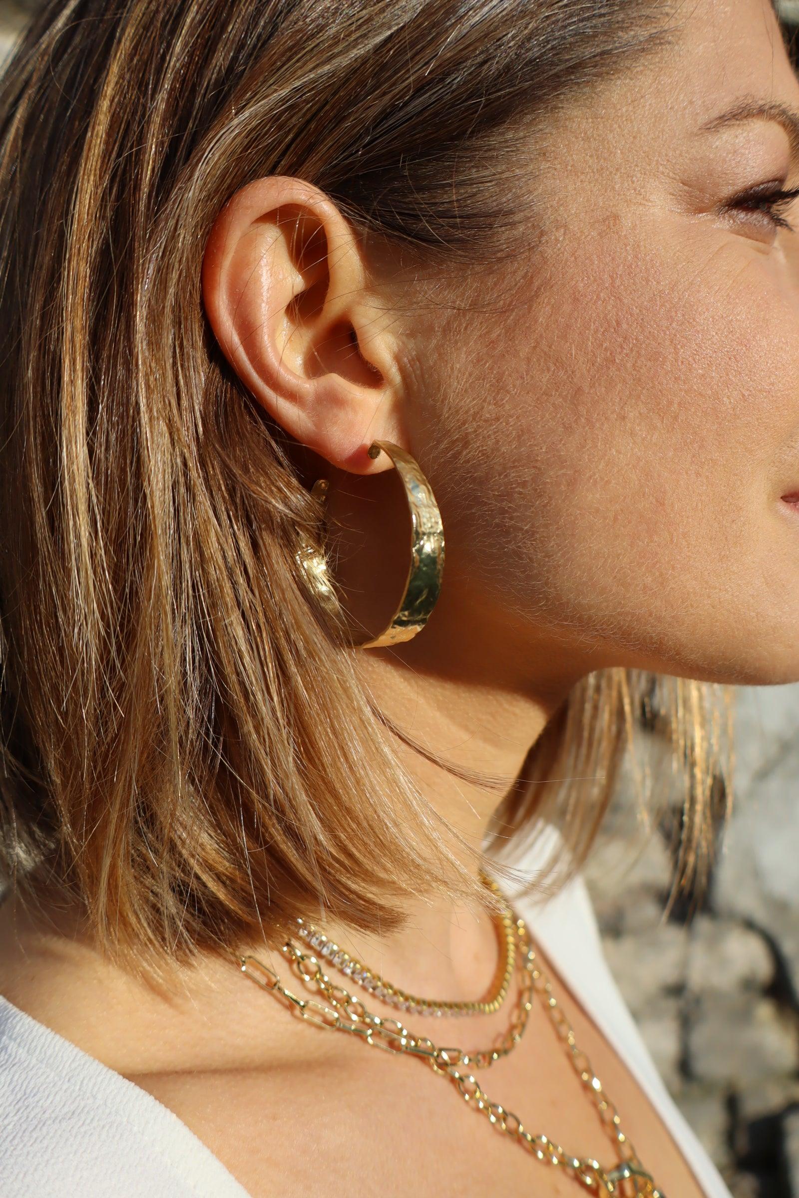 Hammered Hoops - Kybalion Jewellery