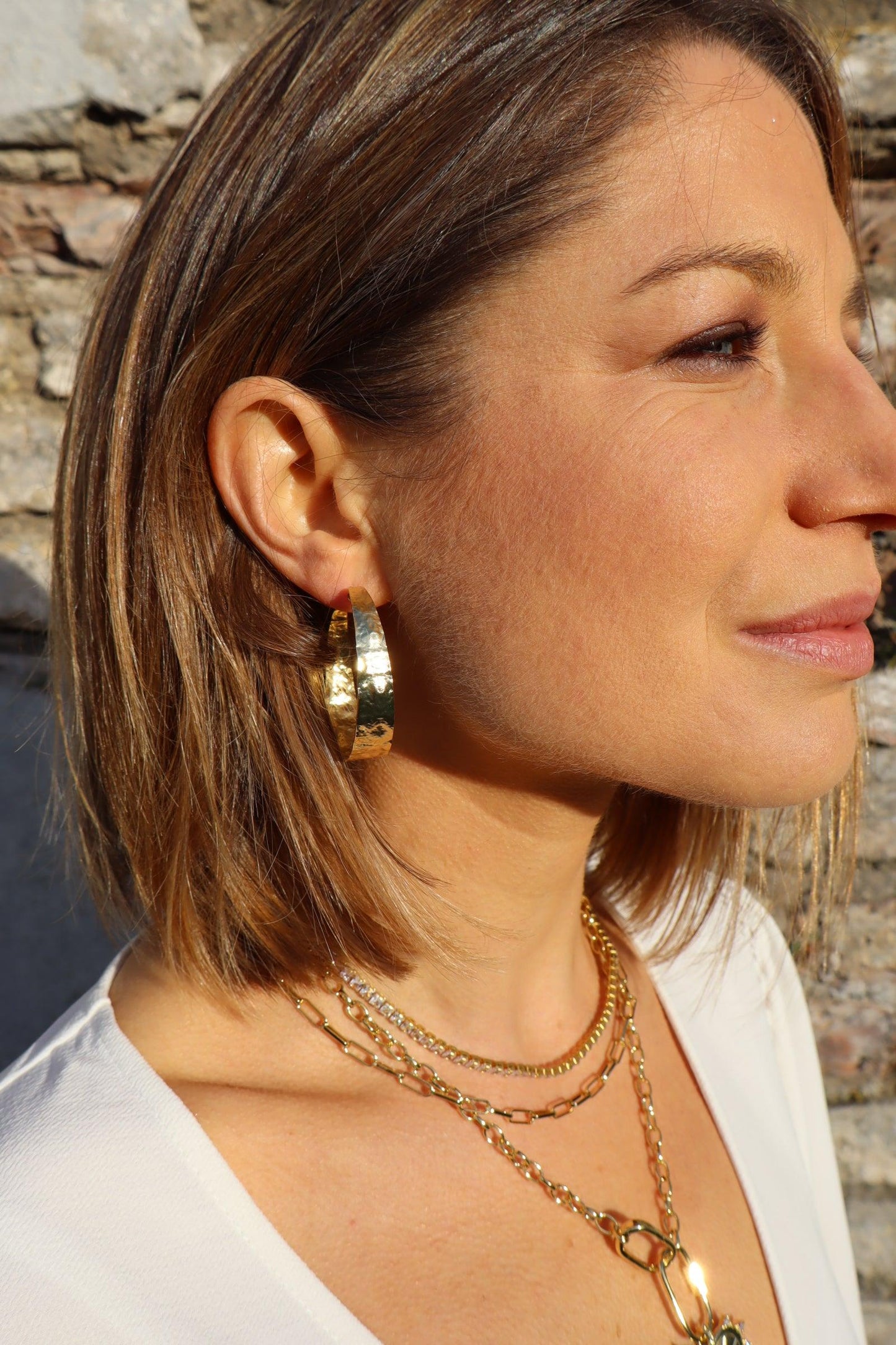 Hammered Hoops - Kybalion Jewellery