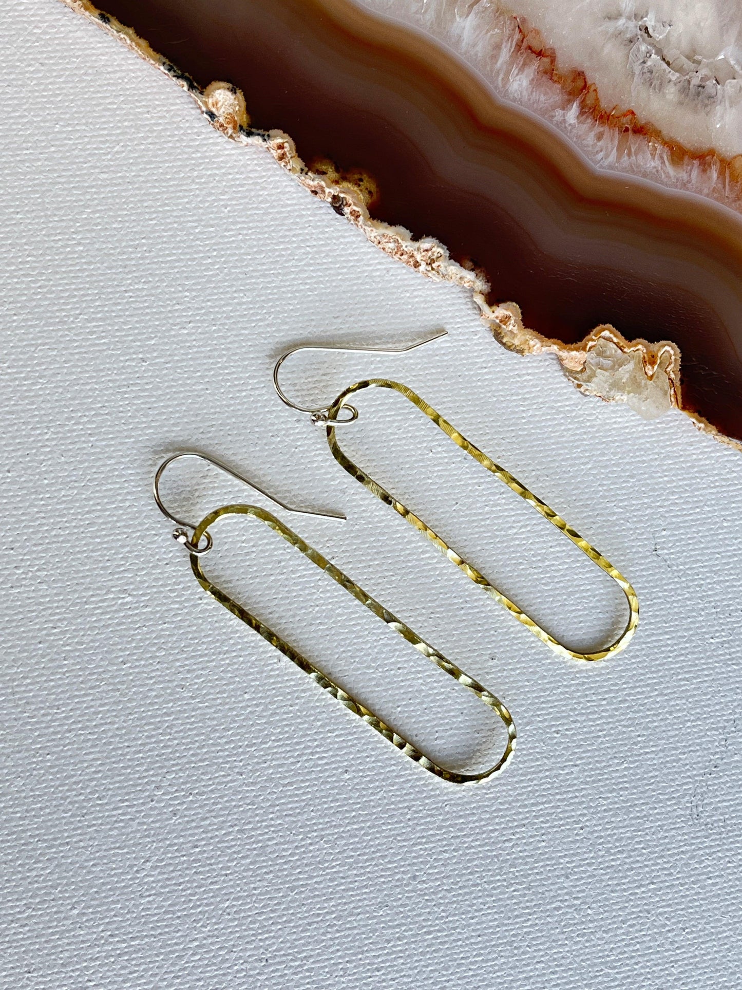 Hammered Oval Earrings - Kybalion Jewellery