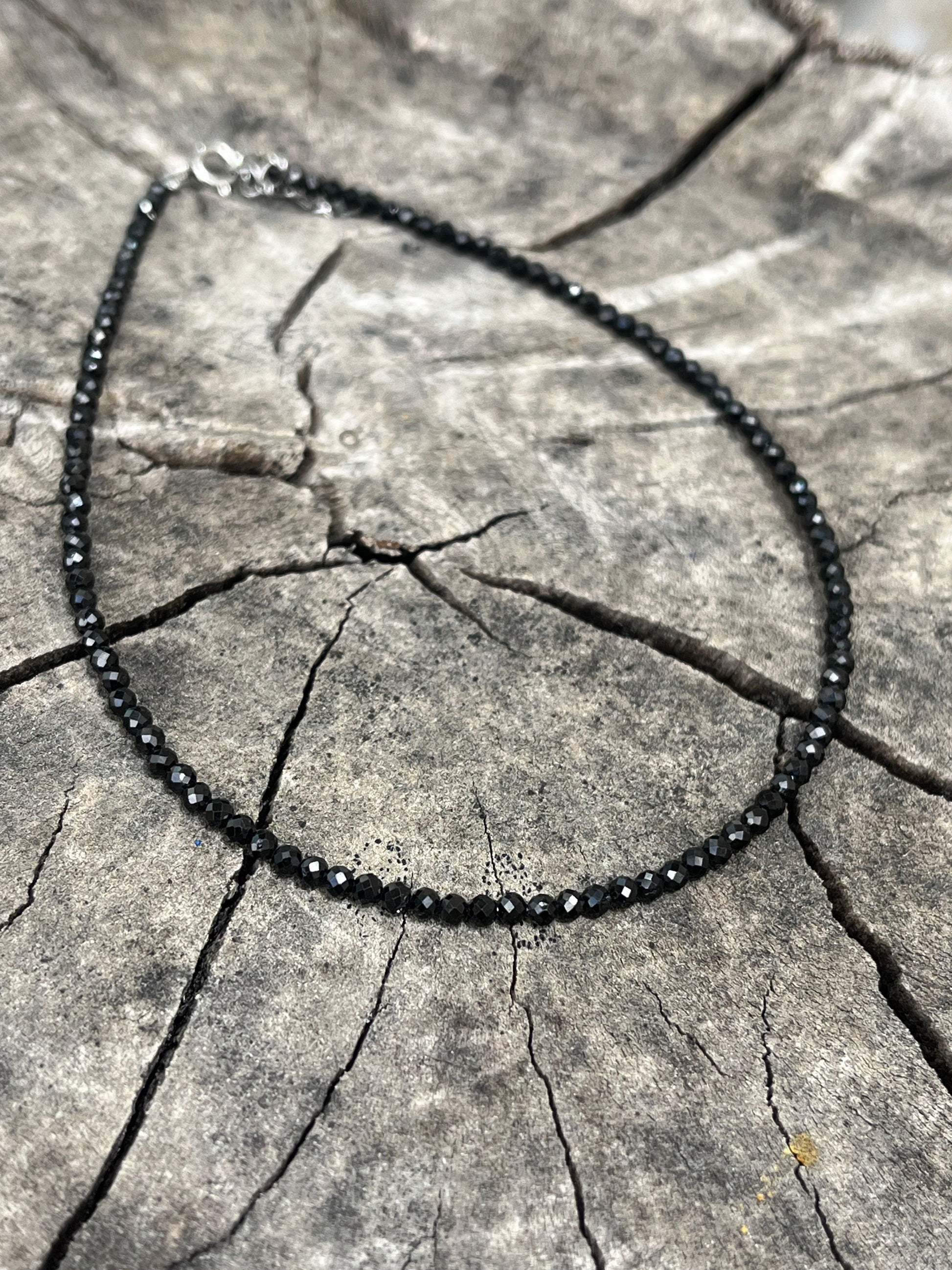 Lapis/Black Spinel Anklet - Kybalion Jewellery