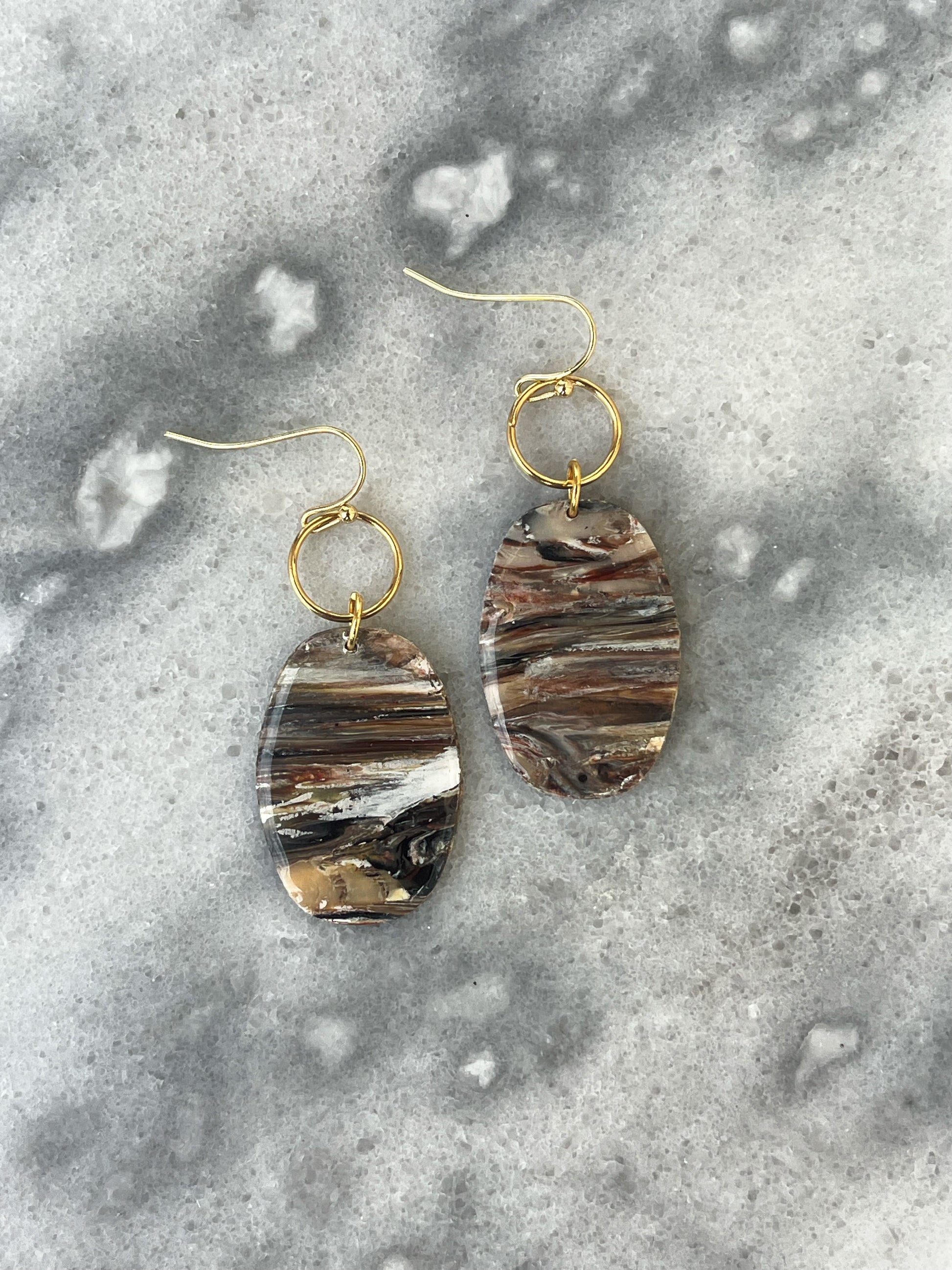 Marbled Earrings - Kybalion Jewellery