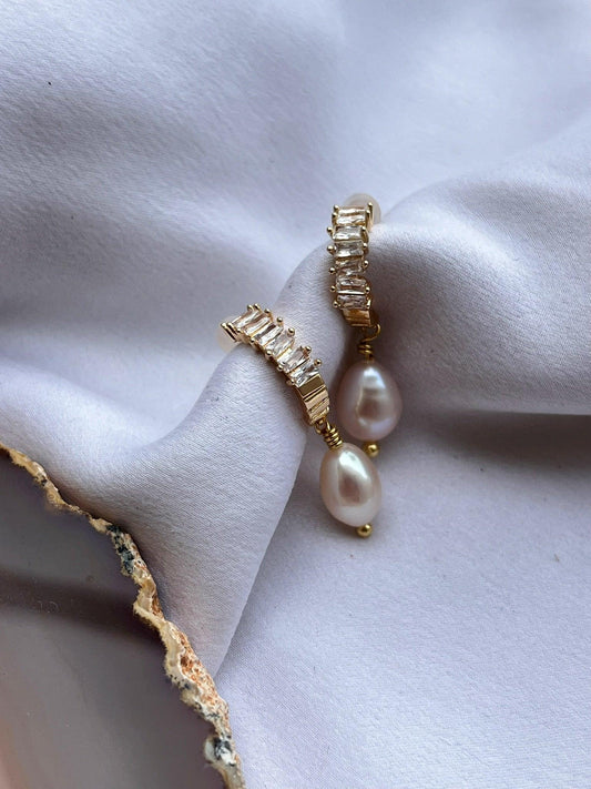 Pearl Huggies - Kybalion Jewellery