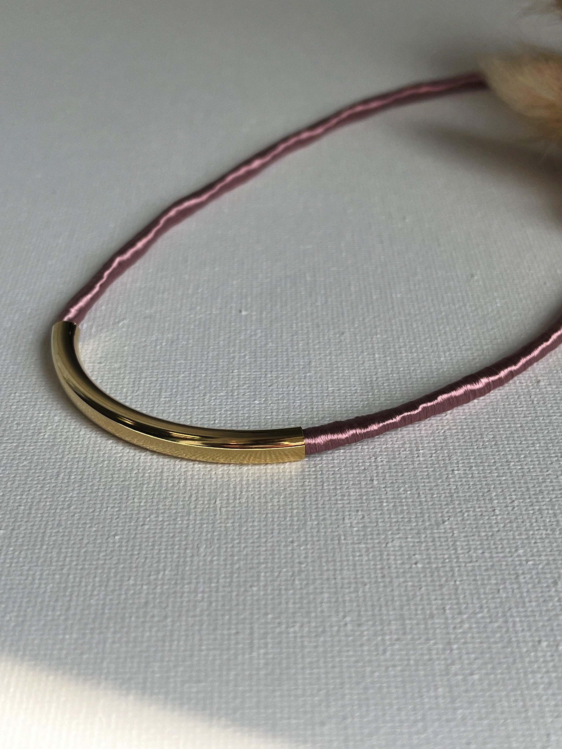 Pink Silk Cord Necklace - Kybalion Jewellery