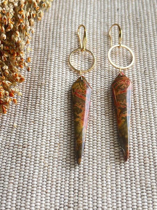Red Creek Jasper Earrings - Kybalion Jewellery