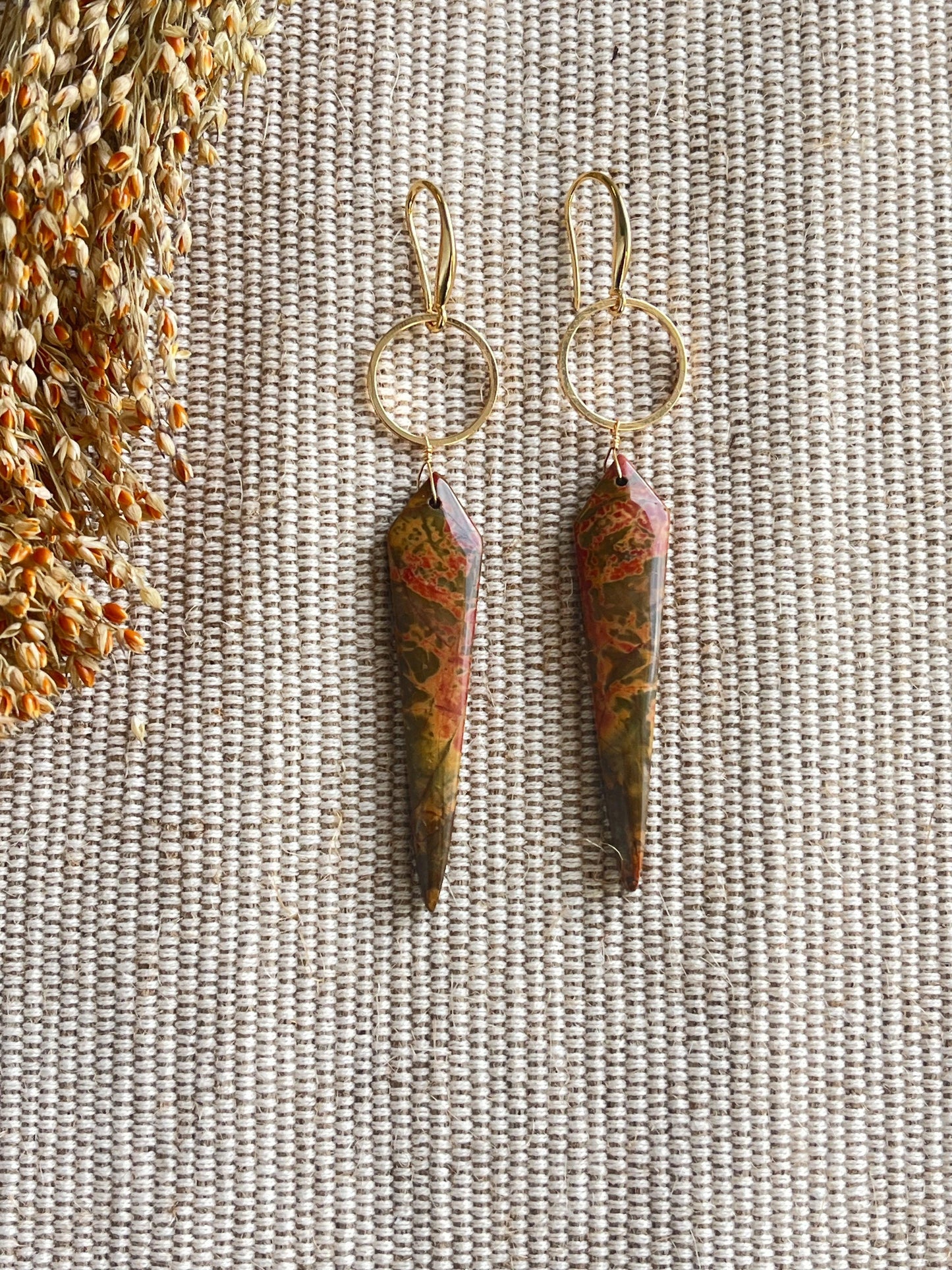 Red Creek Jasper Earrings - Kybalion Jewellery