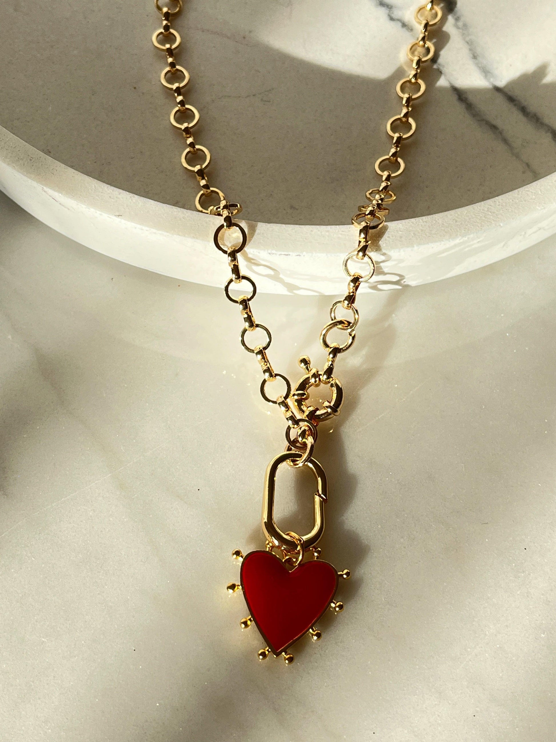 Red Heart Necklace - Kybalion Jewellery