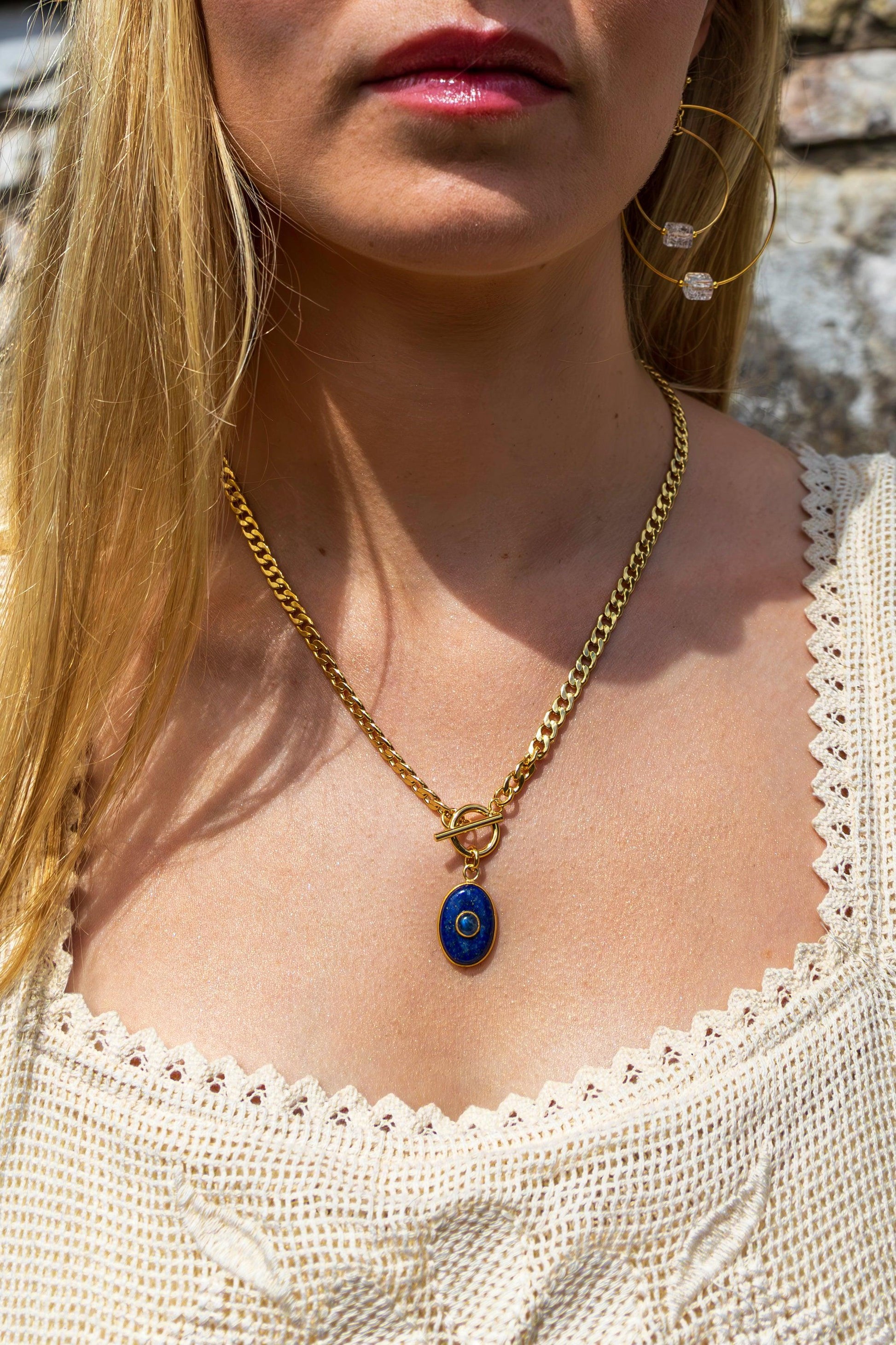 Santorini Necklace - Lapis - Kybalion Jewellery
