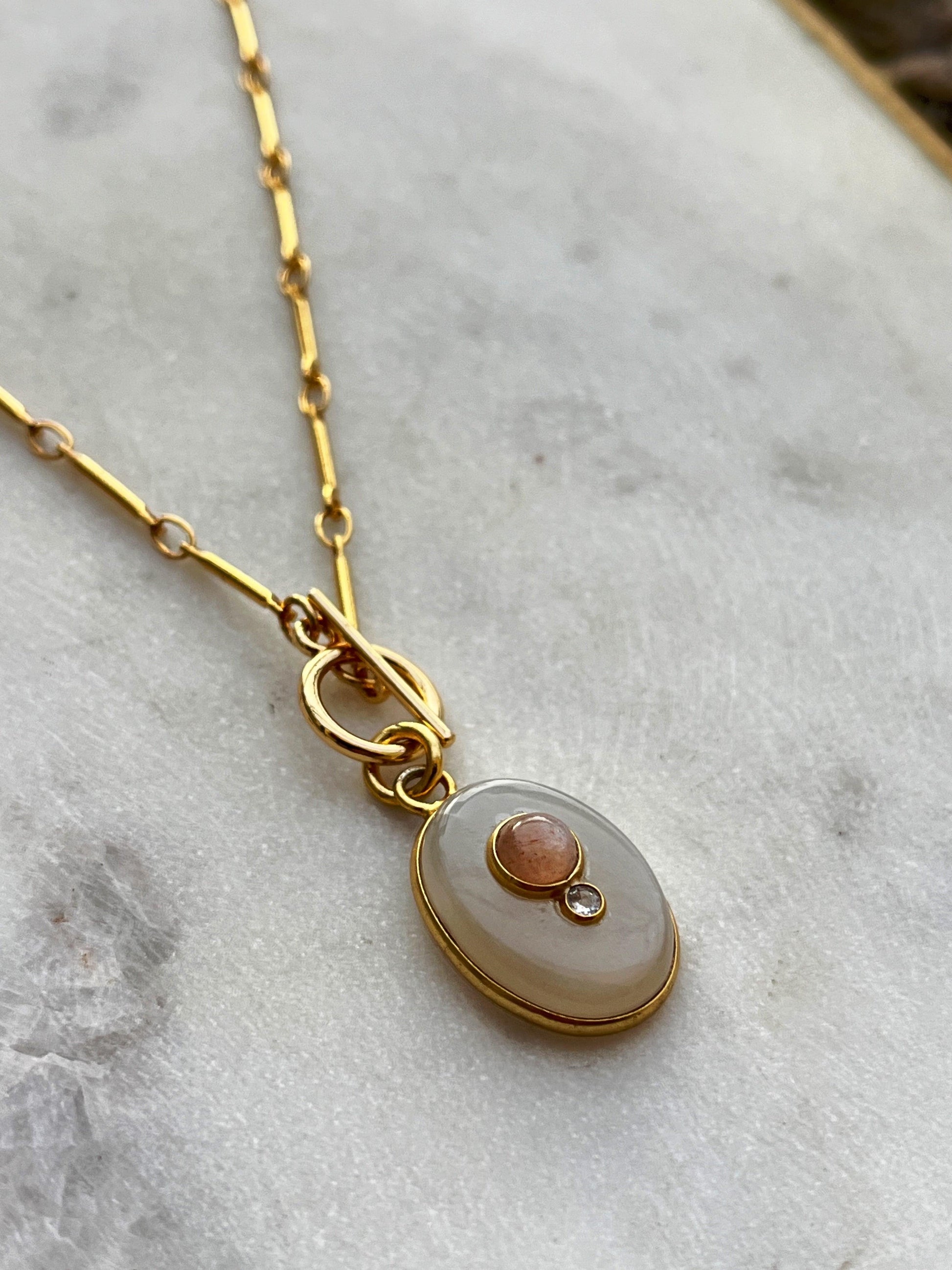 Santorini Necklace - Moonstone - Kybalion Jewellery