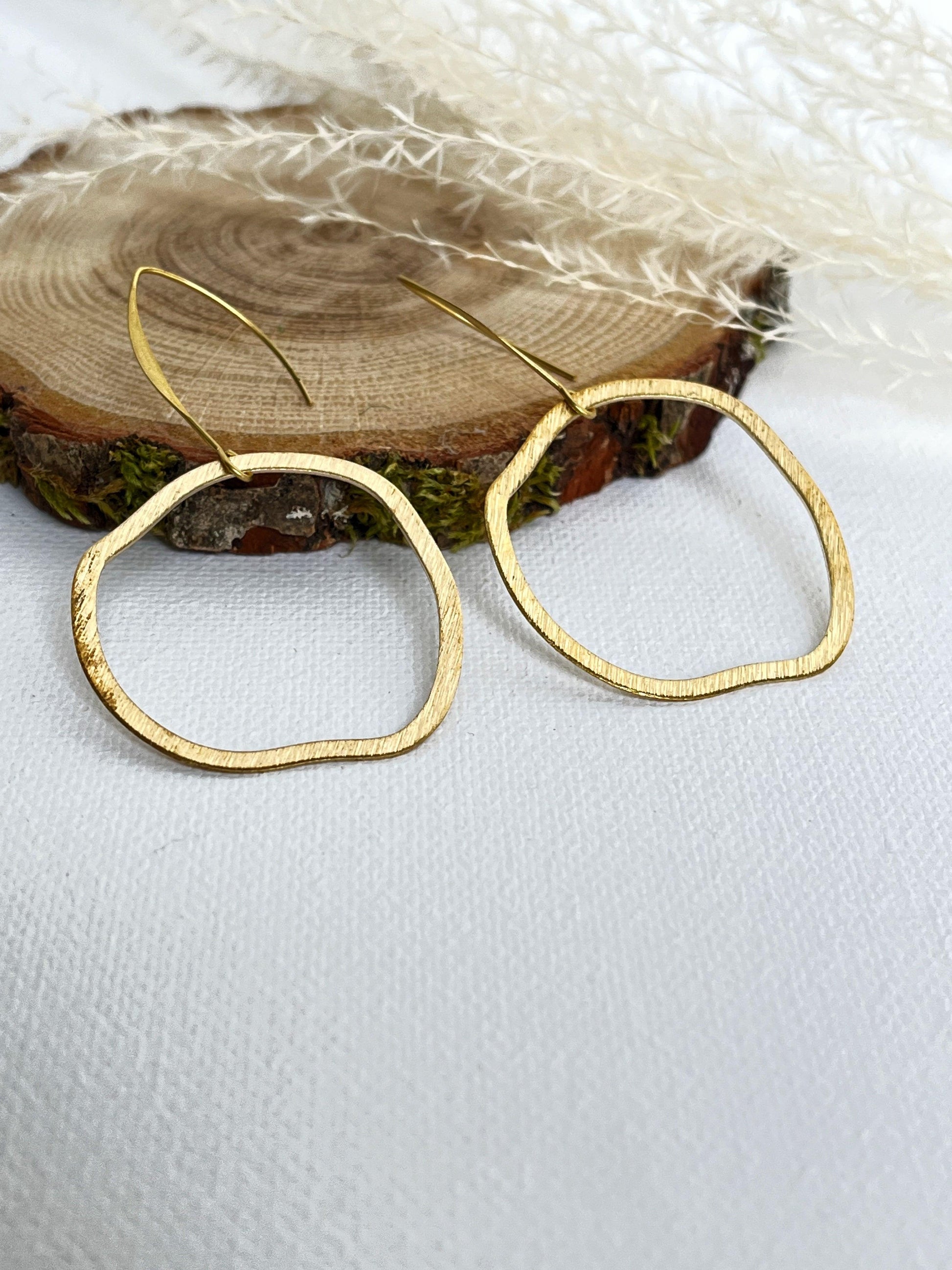 Textured Circle Earrings - Kybalion Jewellery