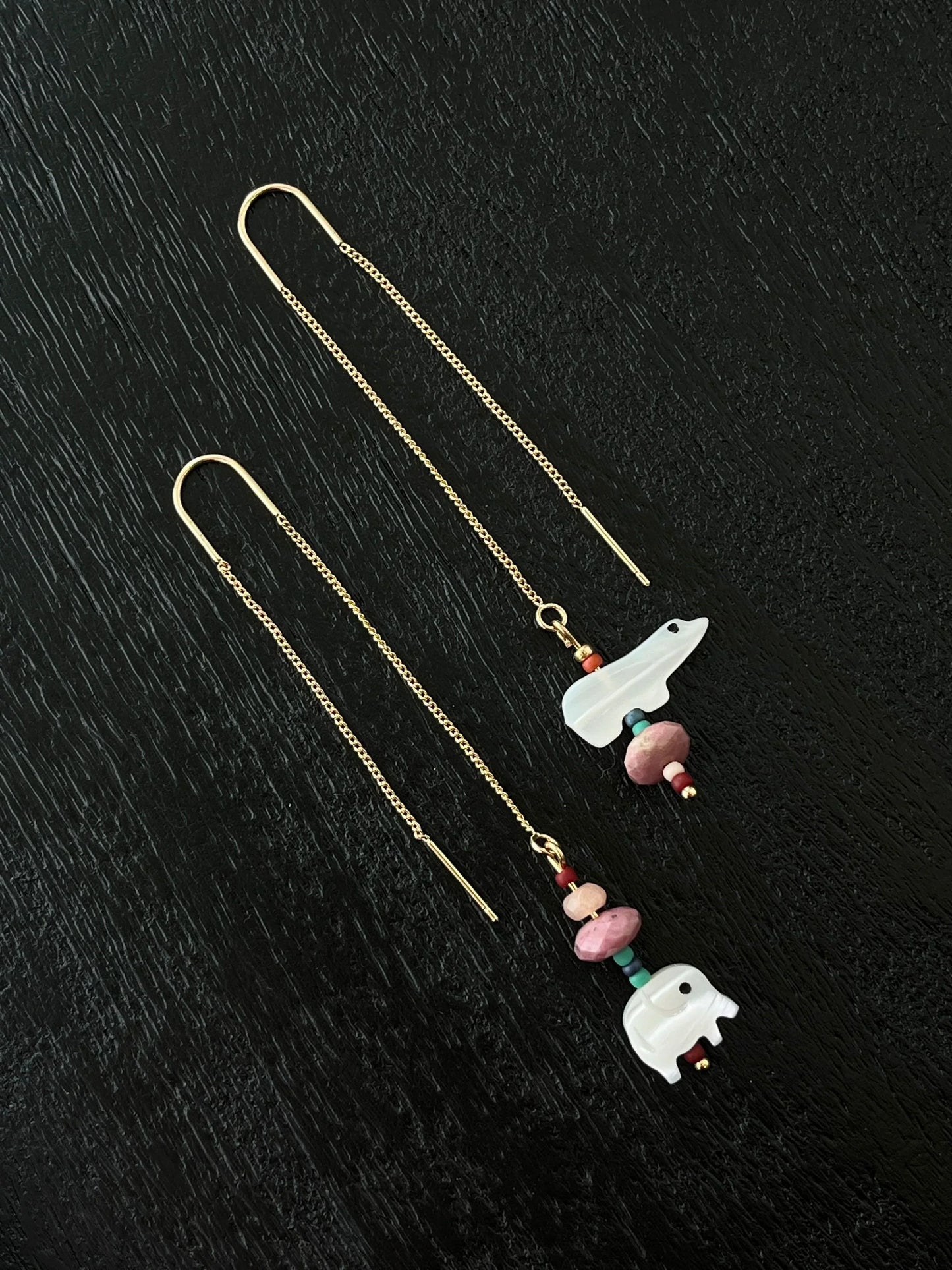 Vintage Bead Totem Earrings - 2 styles - Kybalion Jewellery