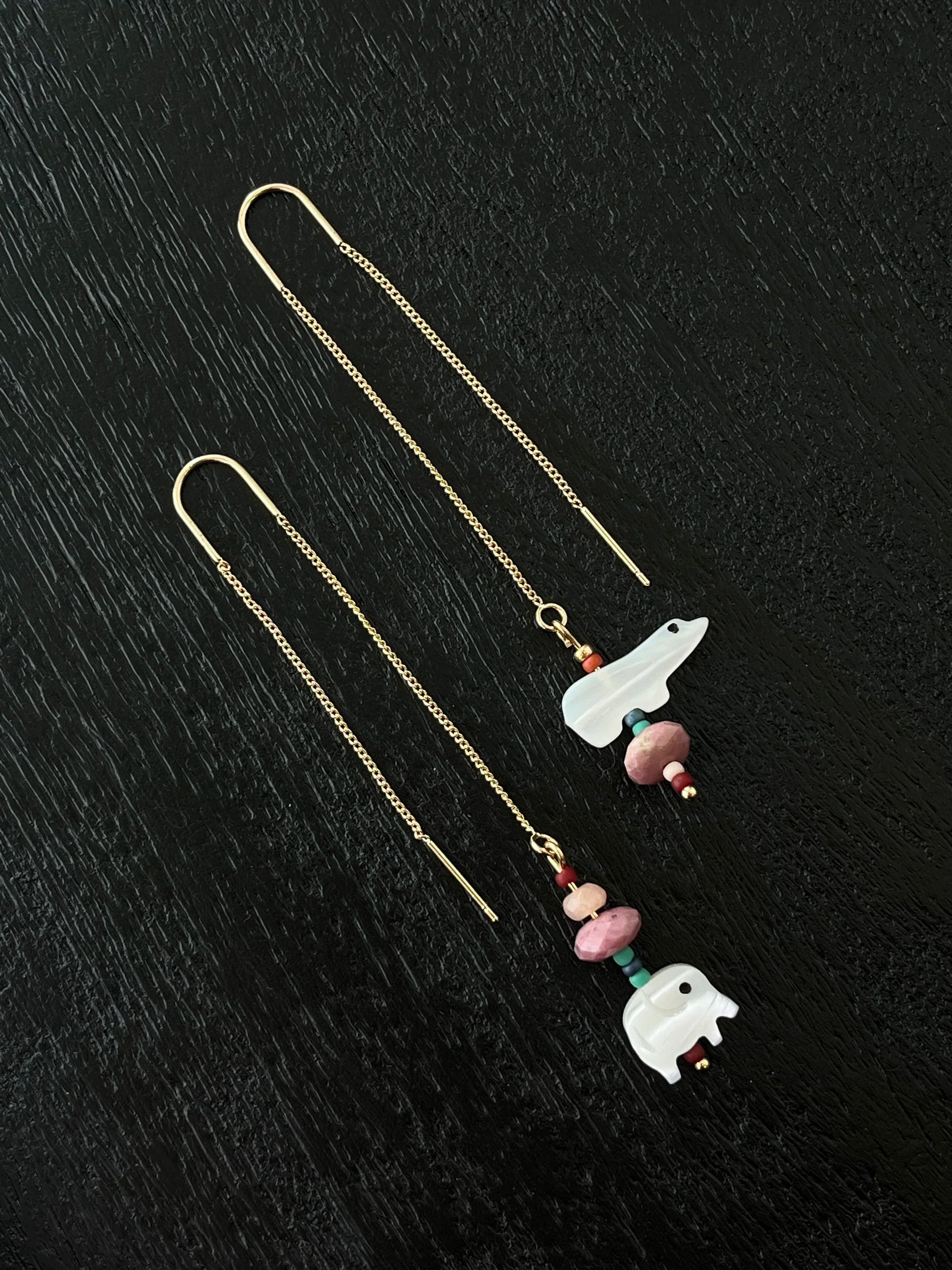 Vintage Bead Totem Earrings - 2 styles - Kybalion Jewellery