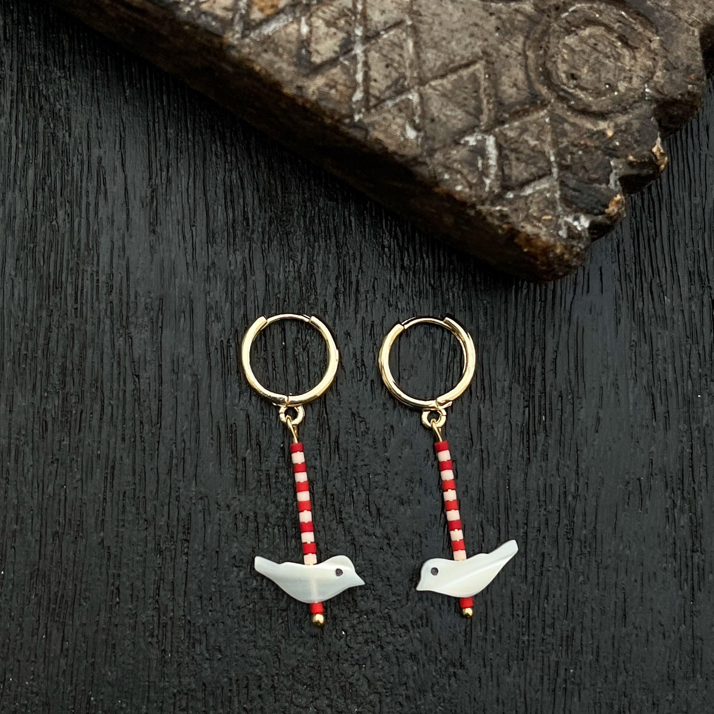 Vintage Bead Totem Earrings - 2 styles