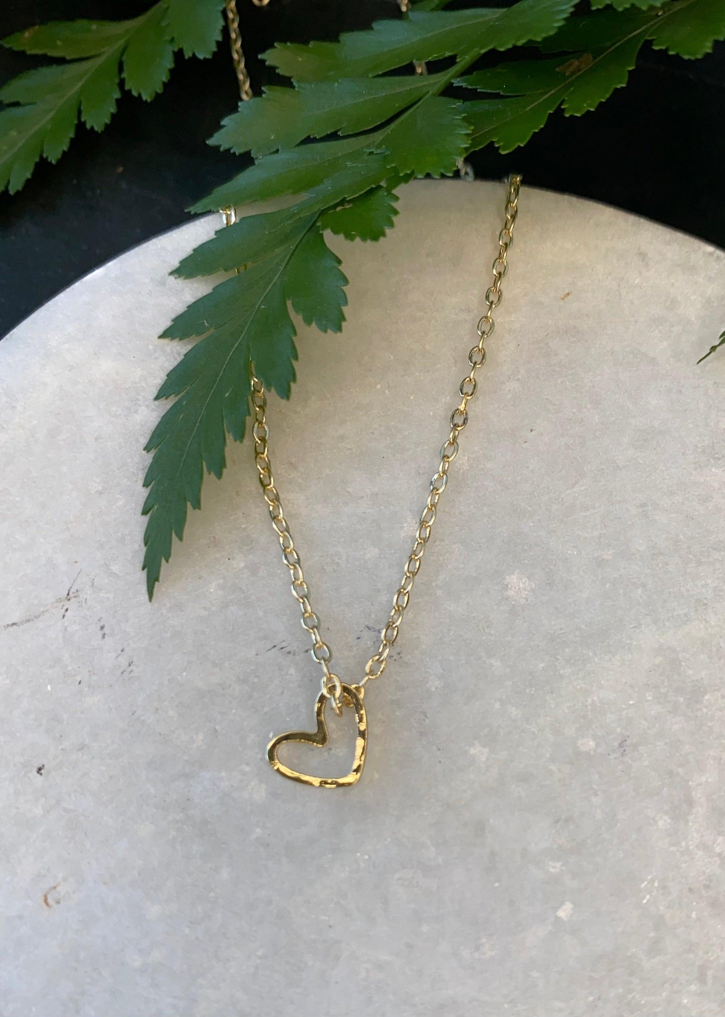 Hammered Heart Necklace - Kybalion Jewellery