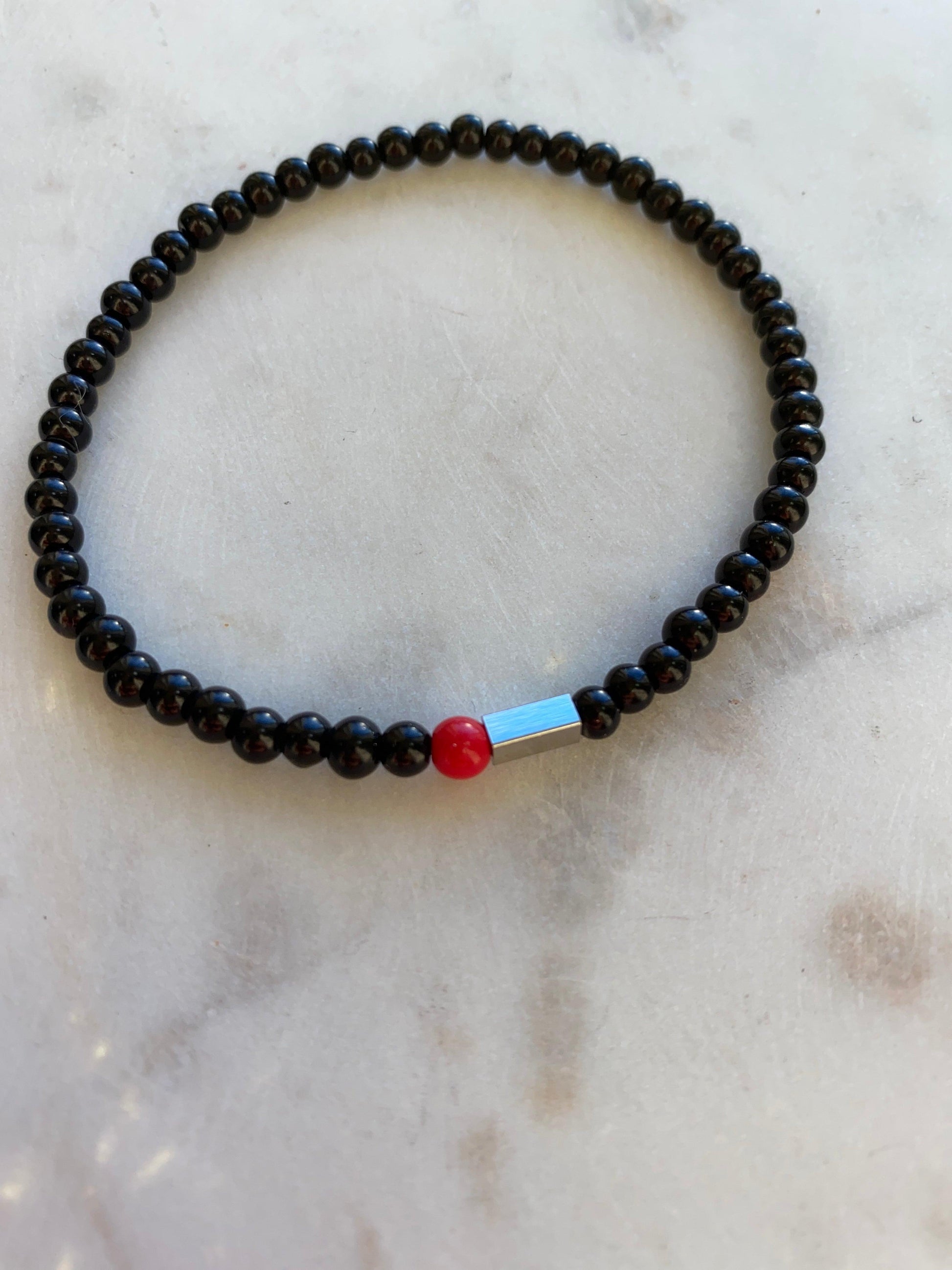 Men’s Bracelet with Malachite Accent - Kybalion Jewellery