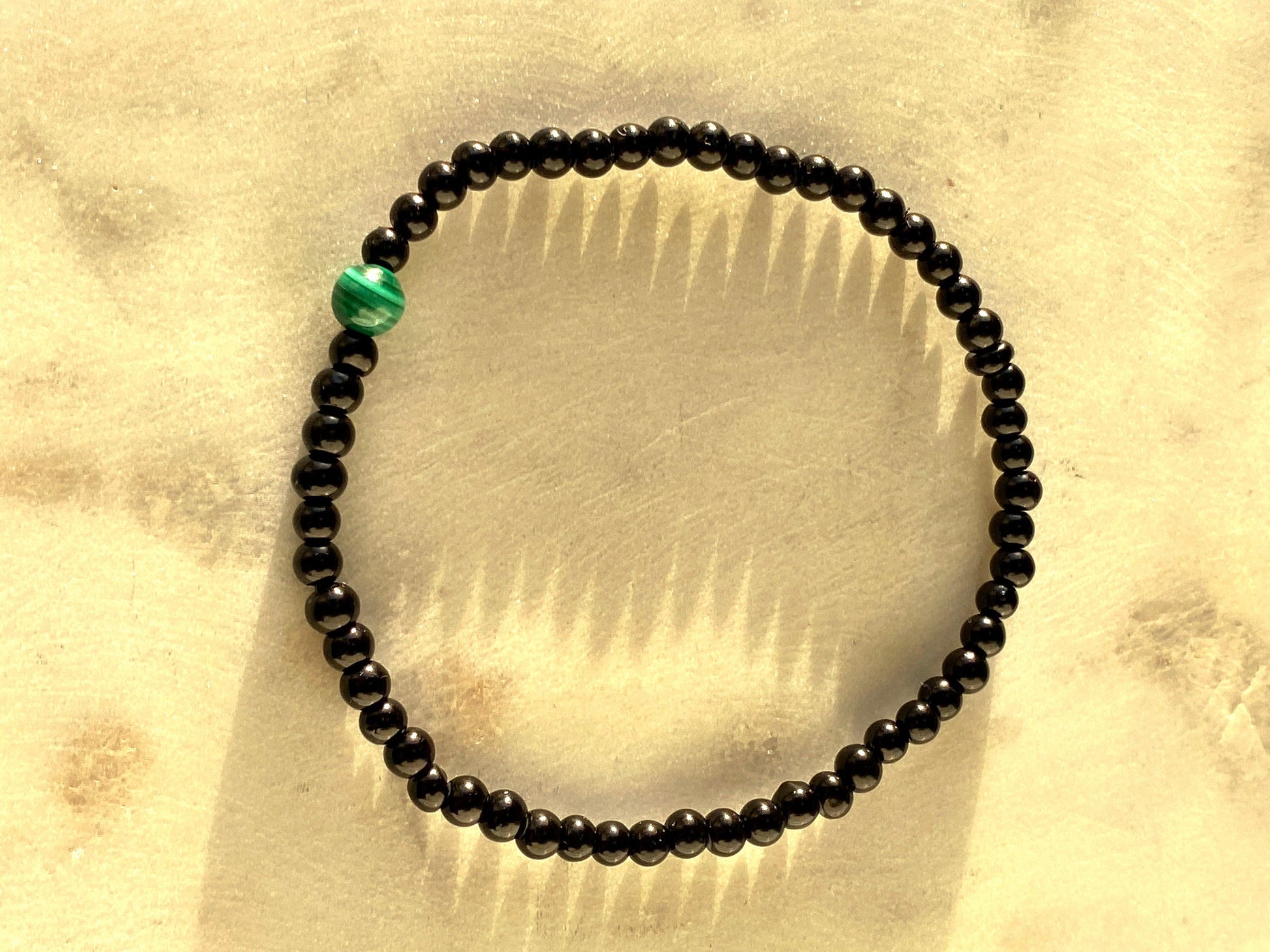 Men’s Bracelet with Malachite Accent - Kybalion Jewellery