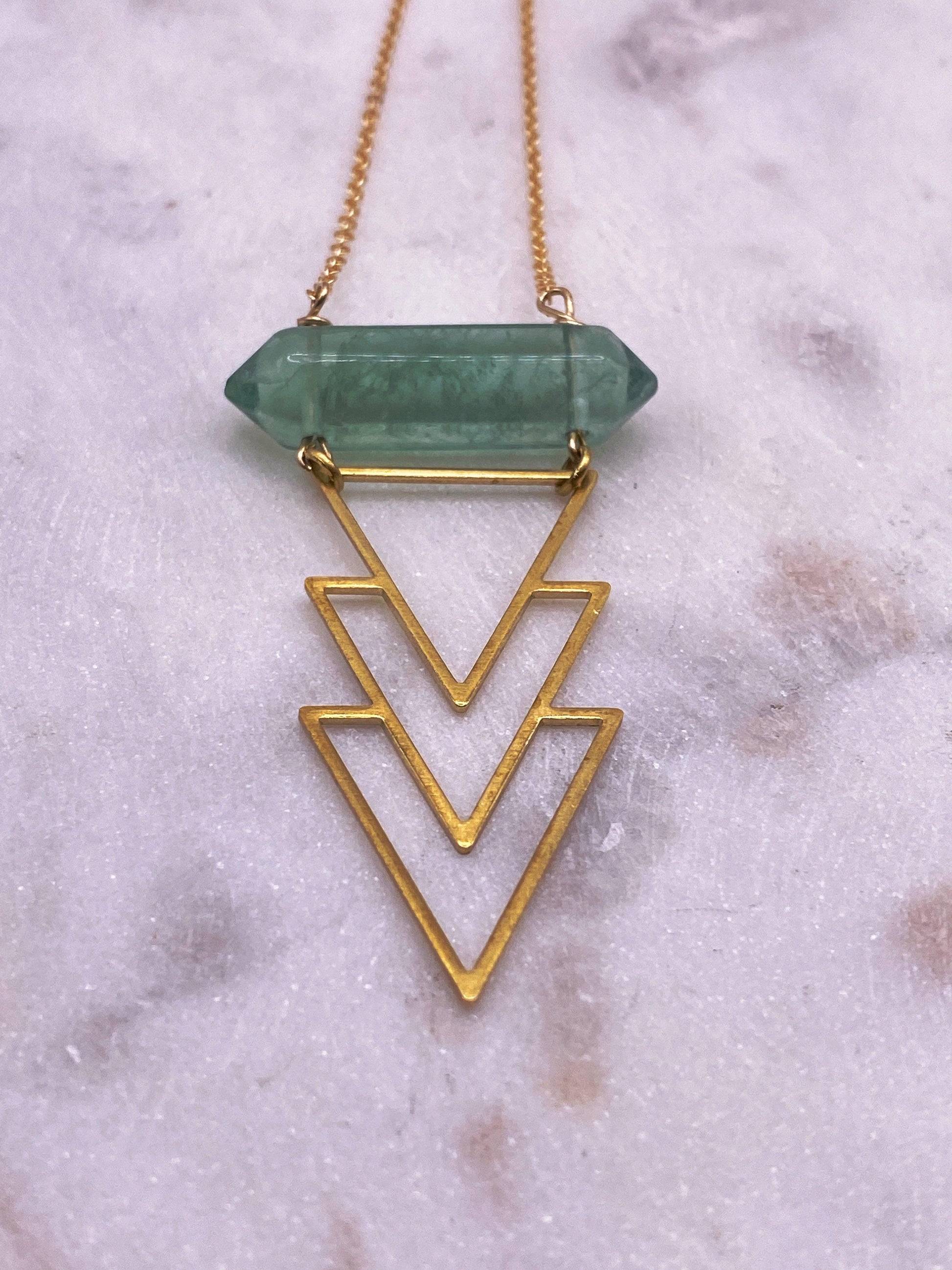 Pharaoh Necklace - Blue Lapis with Sacred Geometry Symbol - Kybalion Jewellery