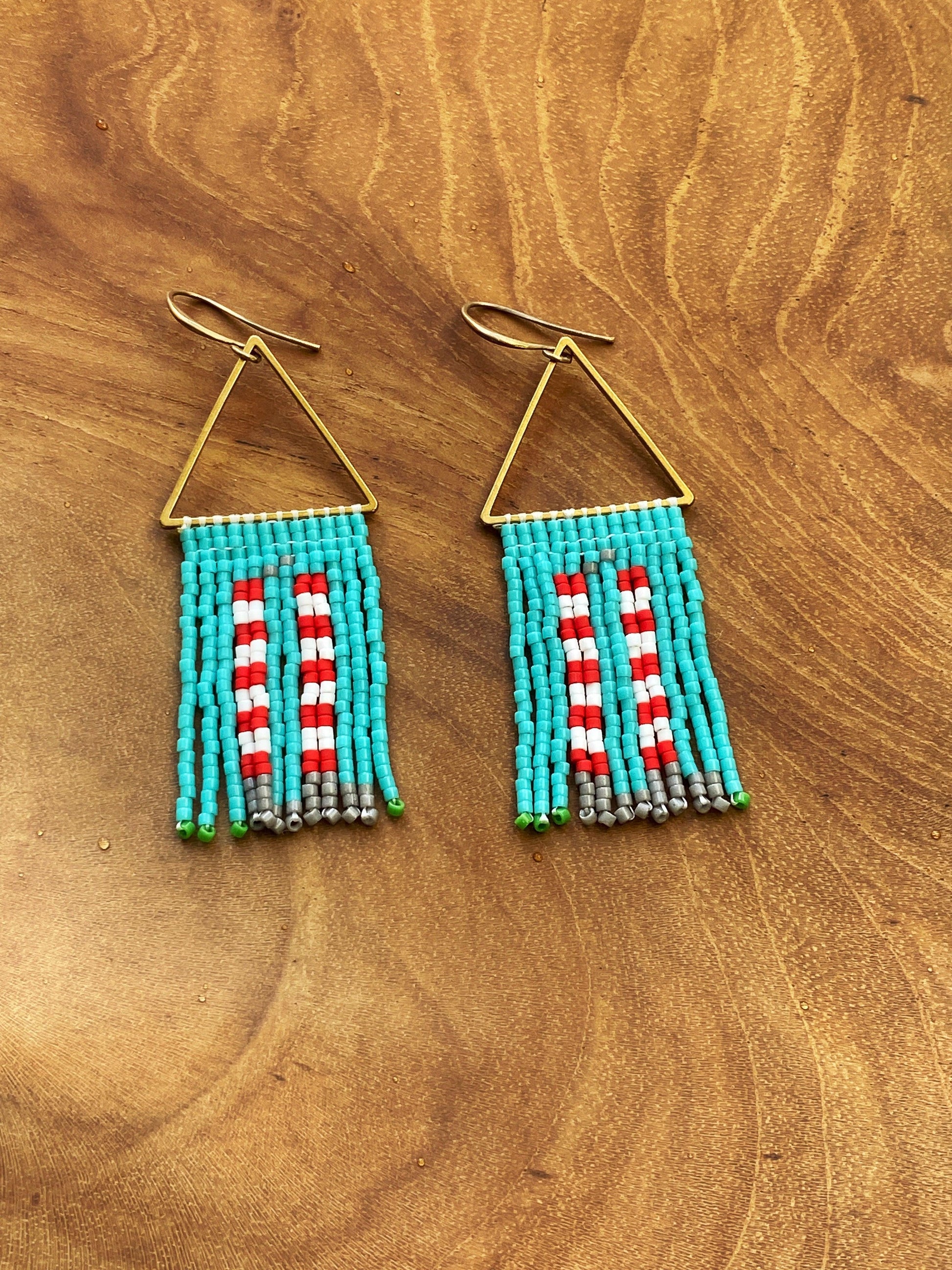 Poolbeg Chimney Earrings - Handwoven with Miyuki Beads - Kybalion Jewellery